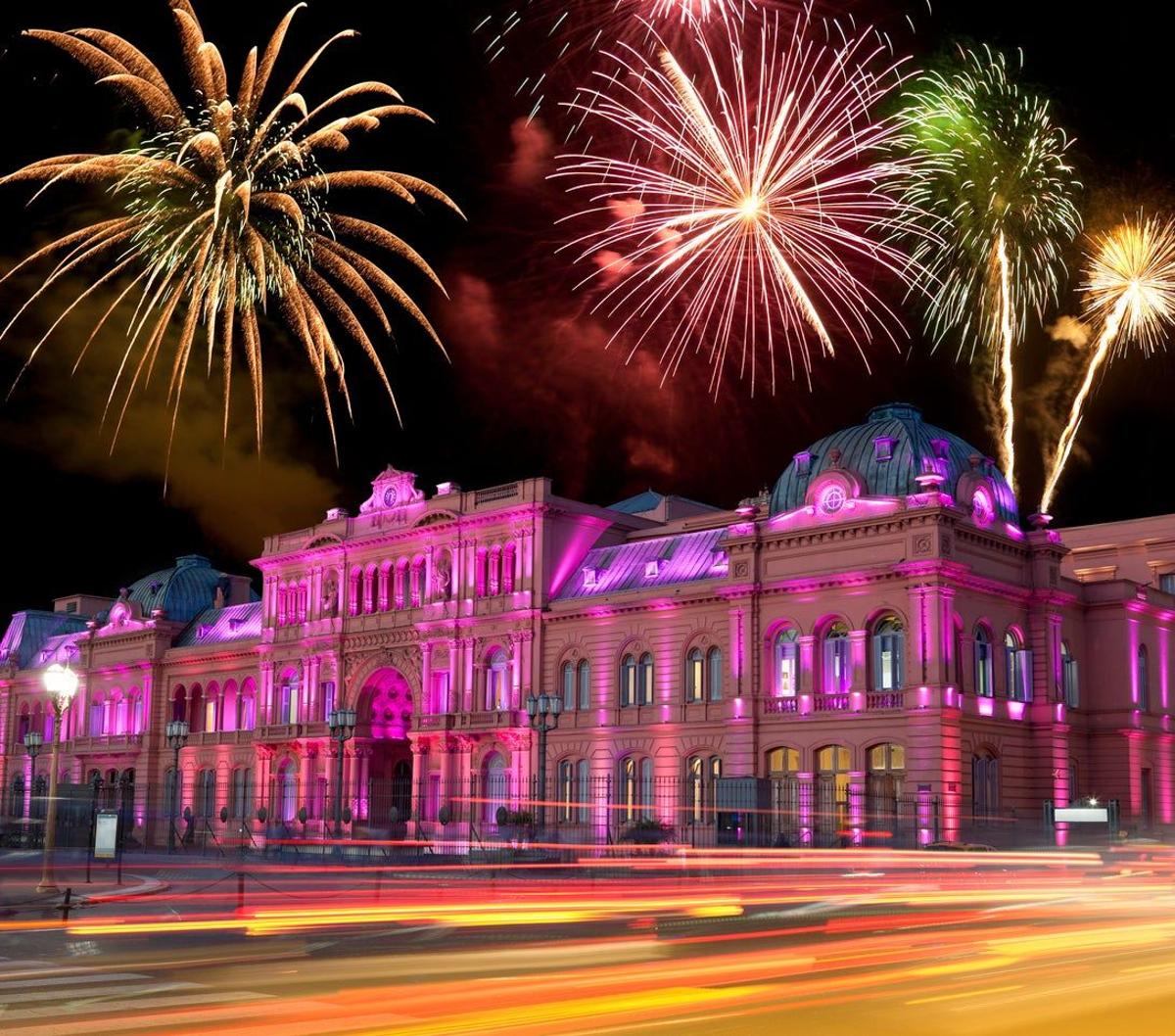 Fuegos artificiales en Argentina