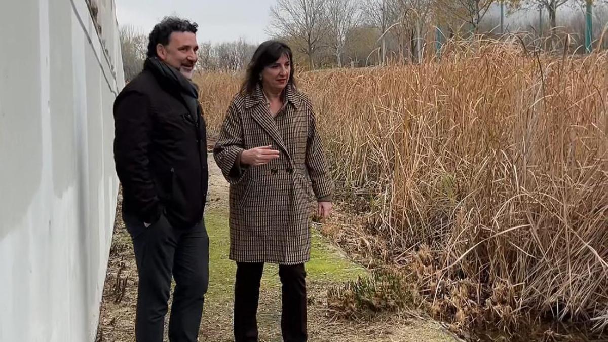 Paco Galán y Lola Ranera, este jueves en el Parque del Agua.