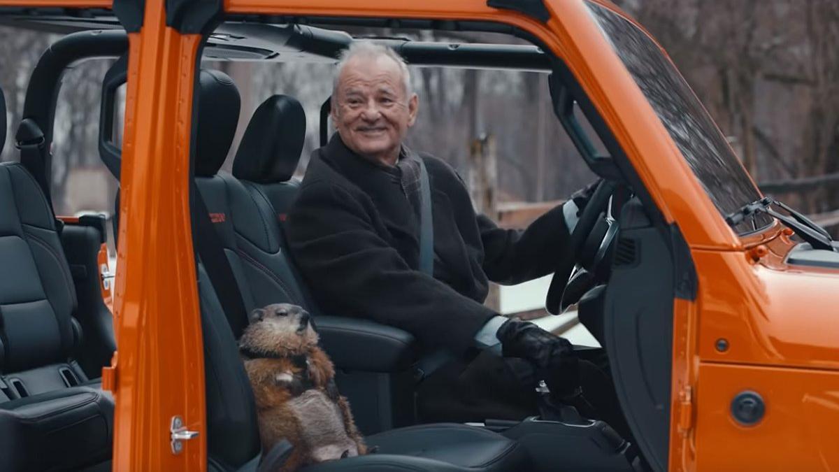 Bill Murray y la marmota, en el anuncio de Jeep.