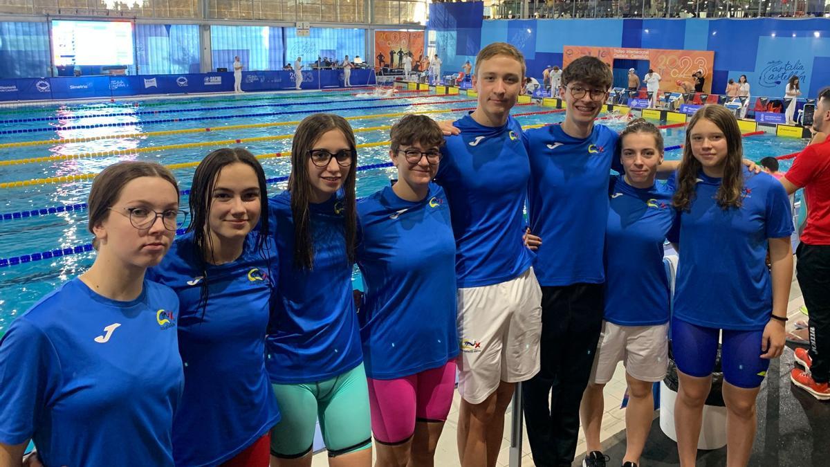 Los nadadores del CN Xàtiva en el Trofeo de Castelló.