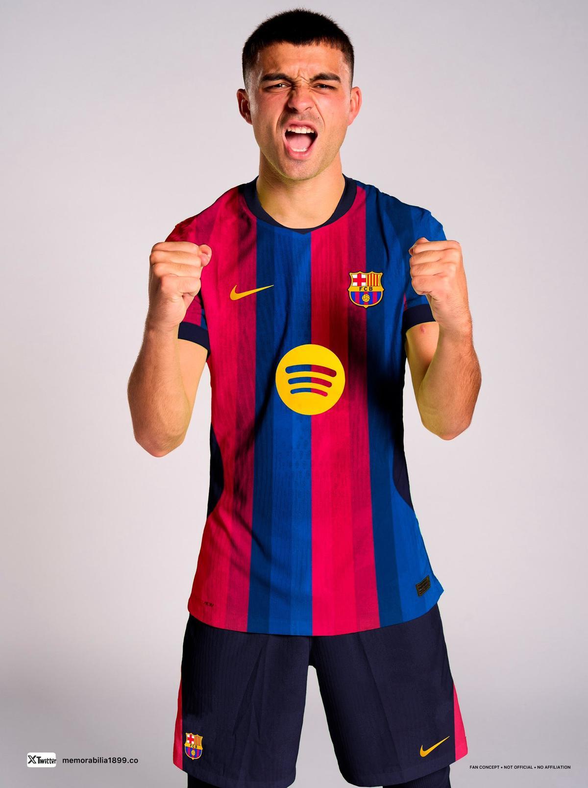 Pedri, en un edit con una camiseta de la próxima temporada