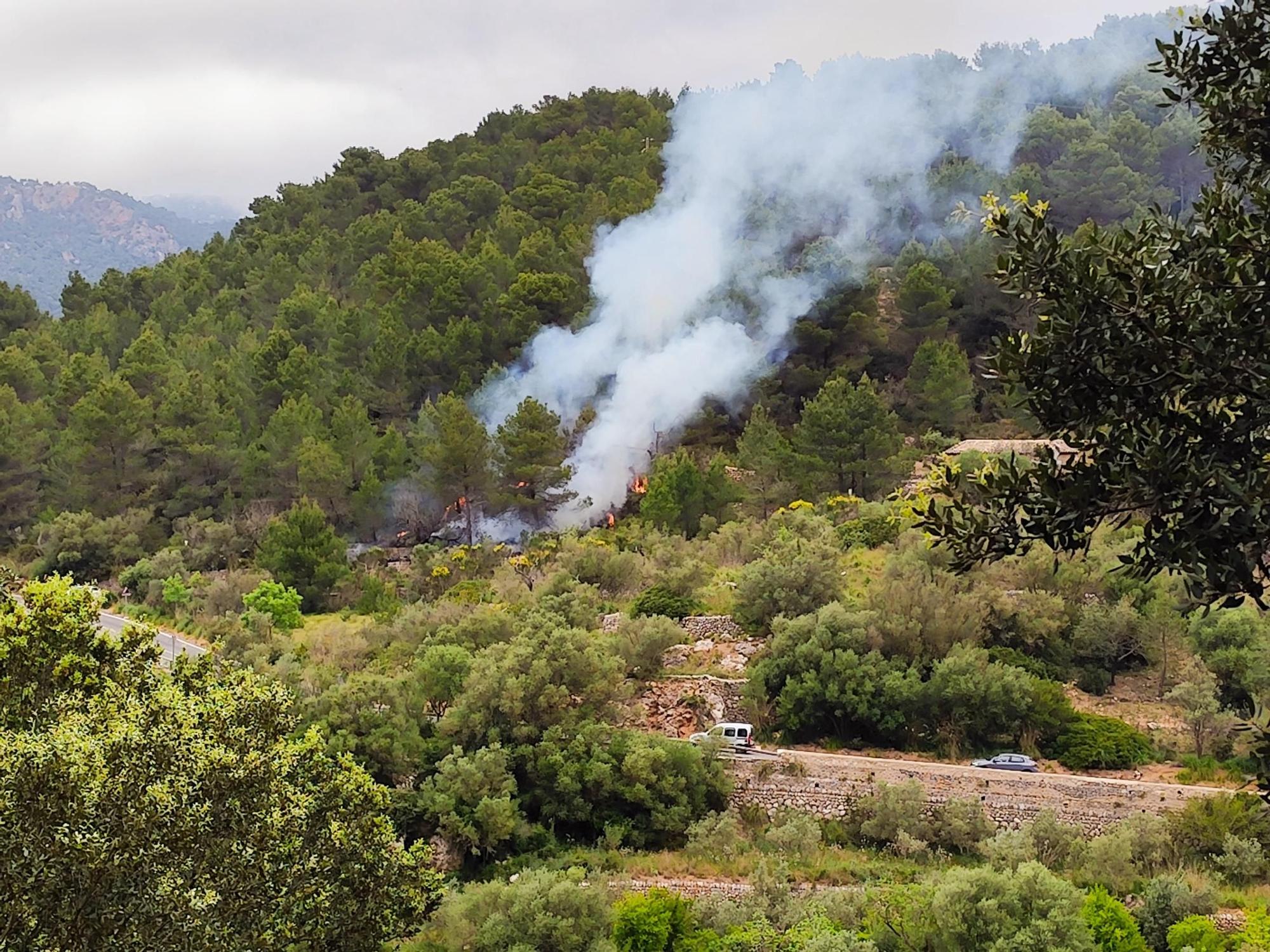 Incendio en s'Estret de Valldemossa