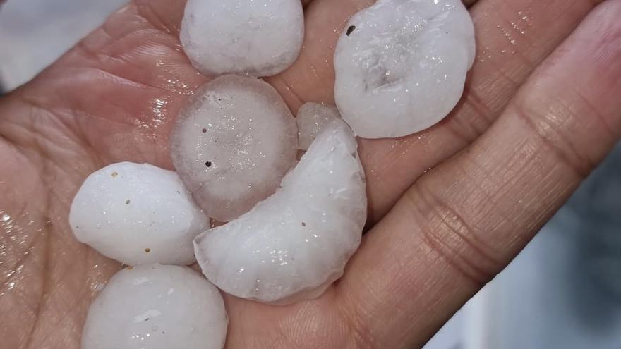 Una imagen de una granizada de este verano en Aragón.