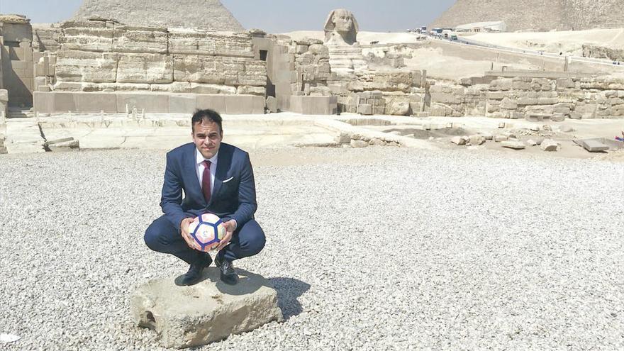 El vigués Juan Fuentes, delegado de LaLiga, en Giza.