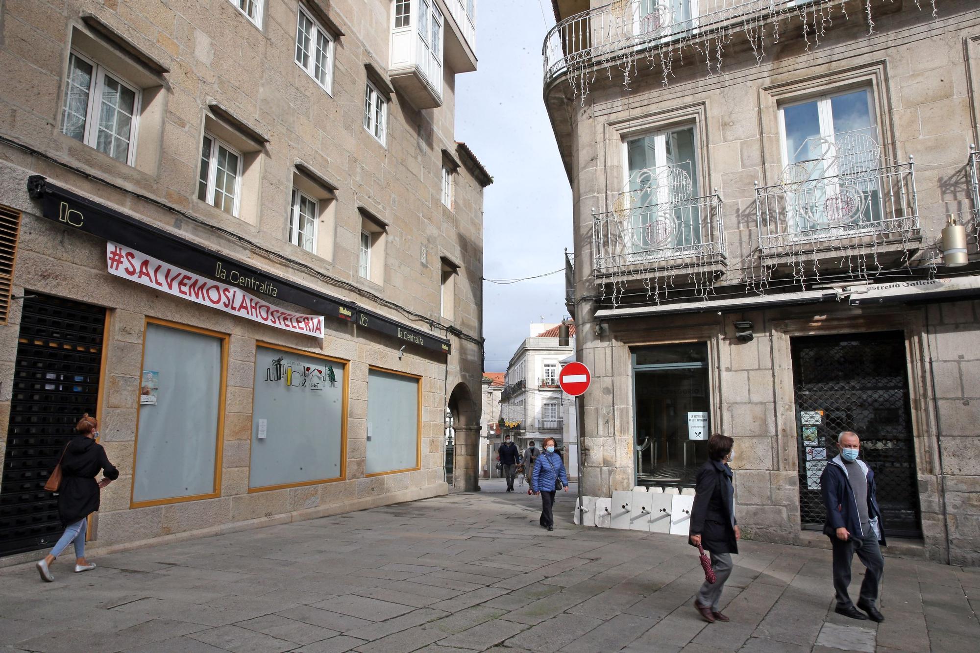 Así ha vivido Vigo el primer sábado de cierre de la hostelería