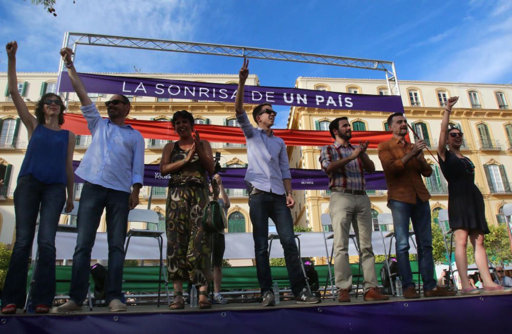 26J: Mitin de Unidos Podemos en la plaza de la Merced