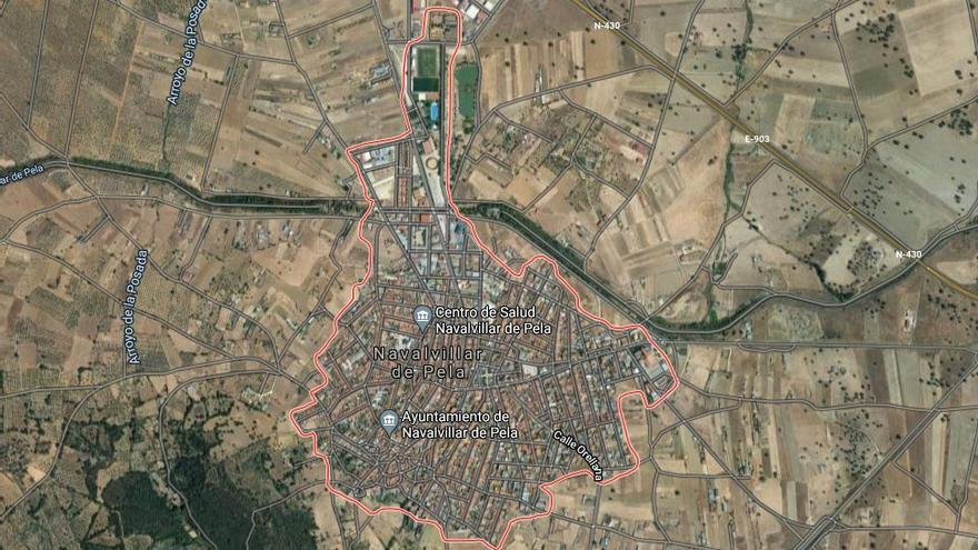 Vista en mapa de Navalvillar de Pela