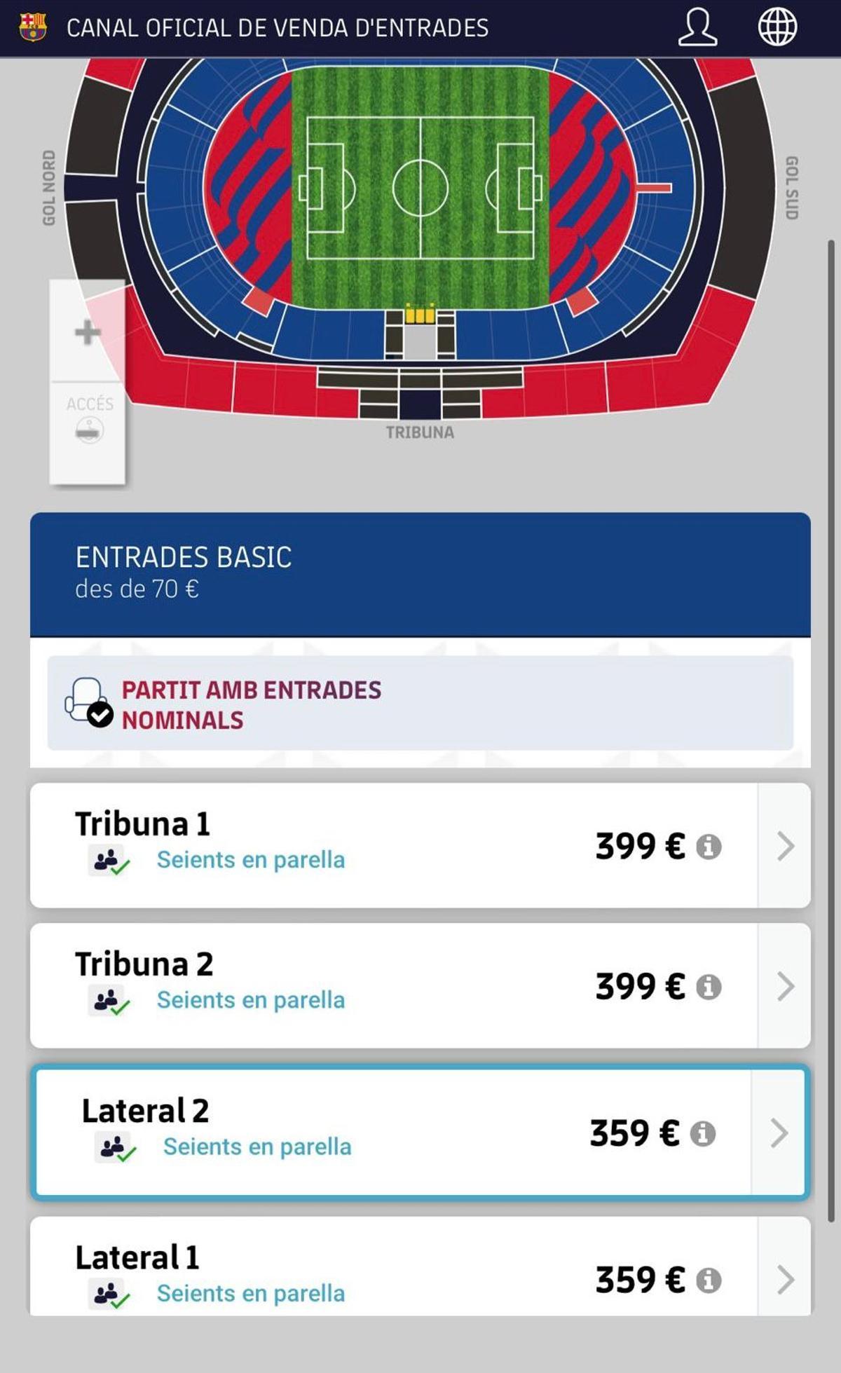 Precio de las entradas para el Barça - PSG