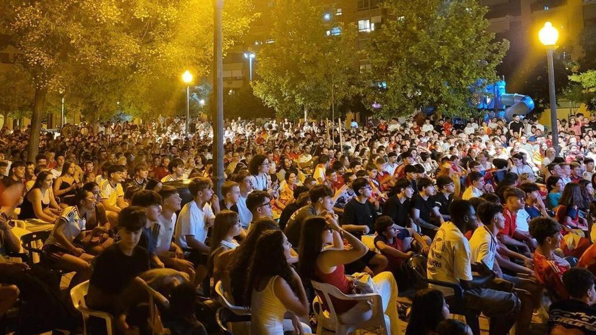 Así se celebró la victoria de España frente a Francia en Ontinyent