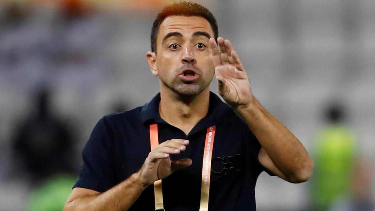 Xavi, el 14 de diciembre del 2019, en el estadio de fútbol de Doha