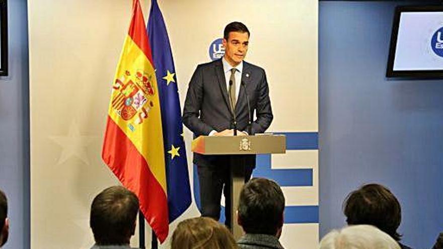 El president del Govern espanyol, Pedro Sánchez ahir a Brusel·les.