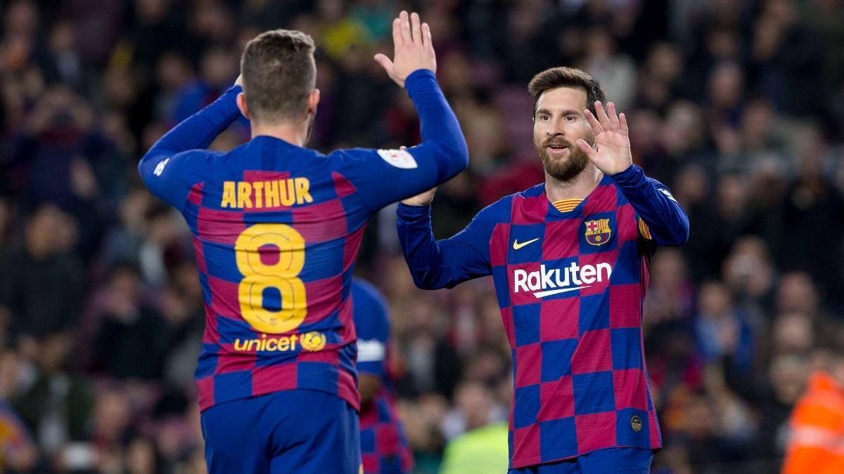 Messi y Arthur en el FC Barcelona