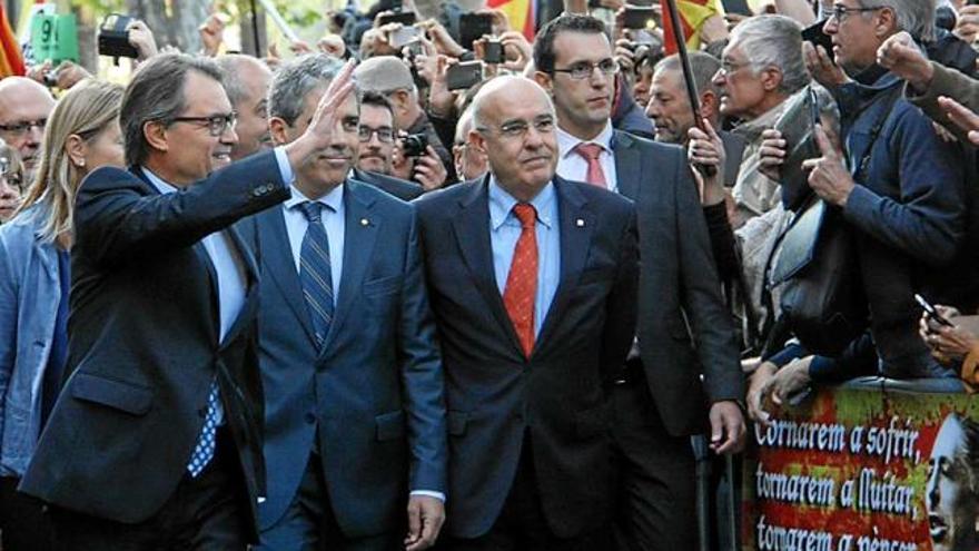 Artur Mas, ahir, rebent mostres de suport per la seva imputació