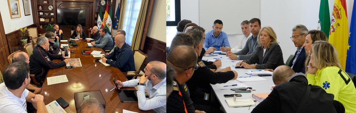 Reuniones de coordinación previas a la DANA de los ayuntamientos de Mijas y Marbella