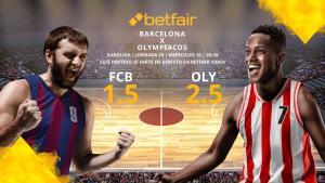 Barça Basket vs. Olympiacos BC: horario, TV, estadísticas, clasificación y pronósticos