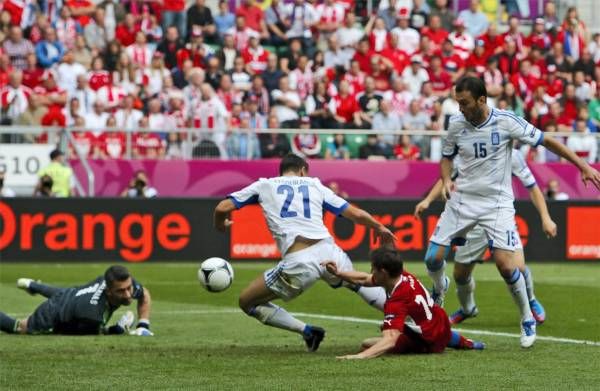 El partido Grecia 1 -República Checa 2, en imágenes