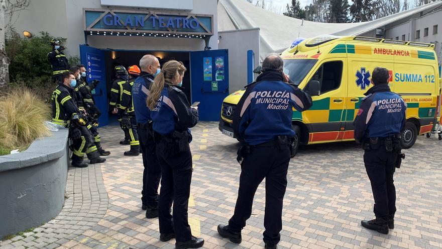 Un derrumbe parcial del techo del auditorio del Parque de Atracciones de Madrid causa 13 heridos