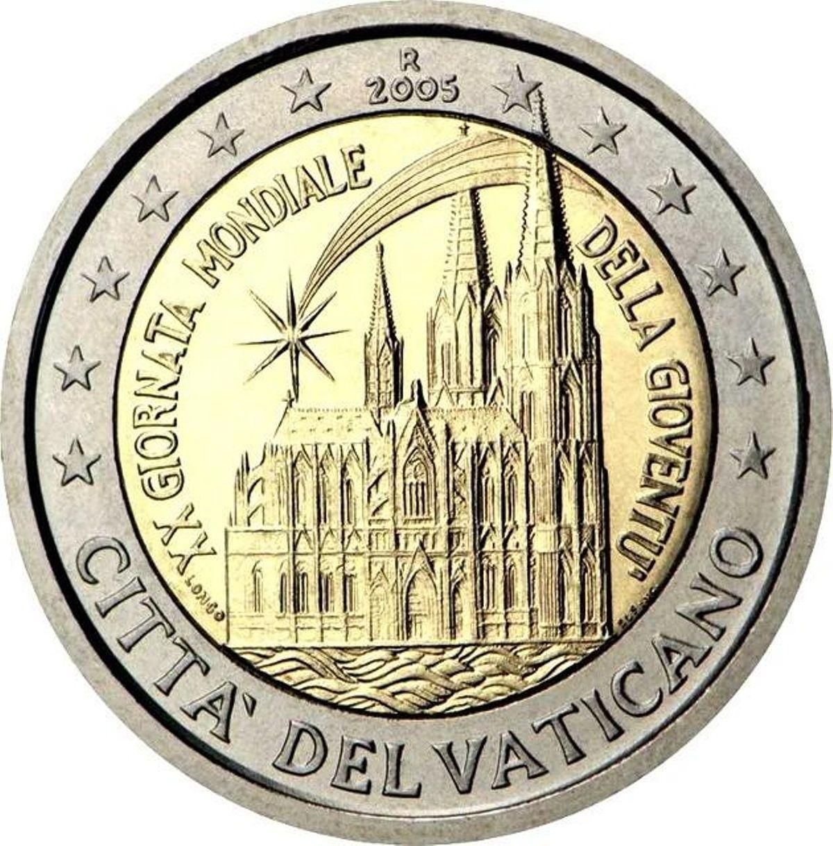 La moneda de dos euros de la Ciutat del Vaticà.