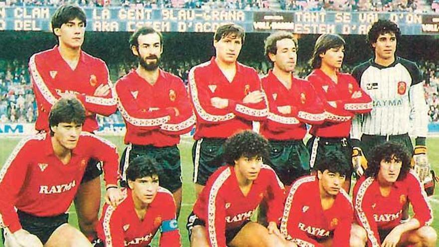 Once que jugó en el Camp Nou en la 1986/87.