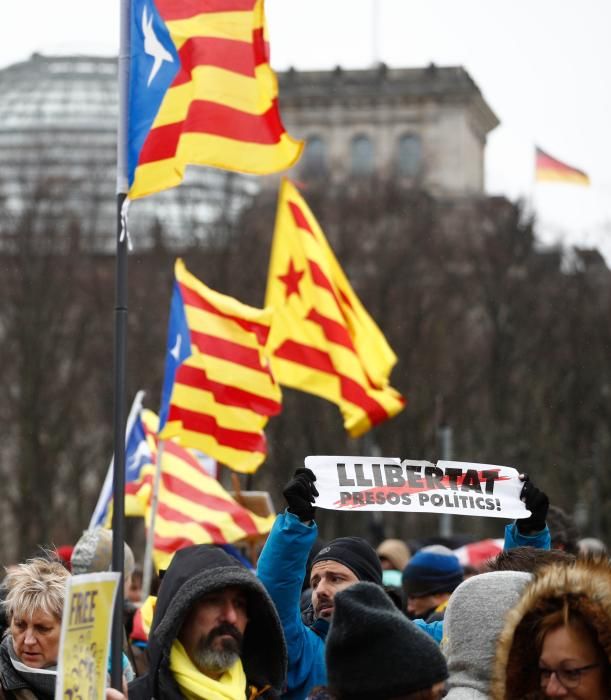 Marcha en apoyo a Carles Puigemont en Berlín