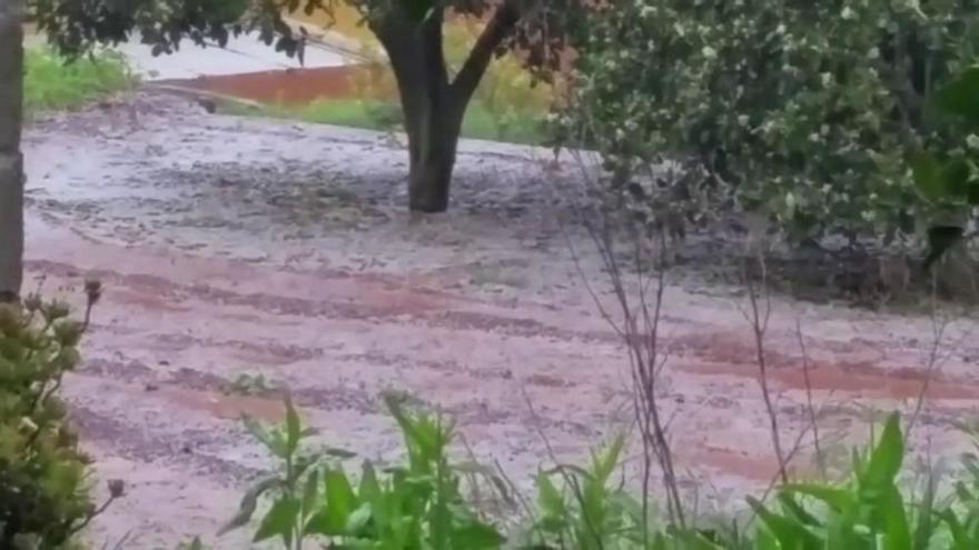 Lluvia y granizo en medianías