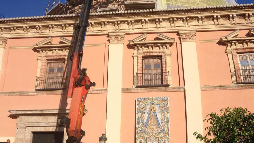 Obras en la Basílica.