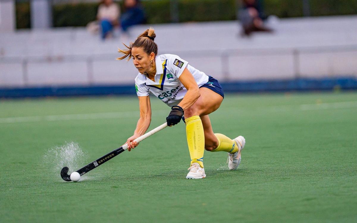 María López, en un partido con el Club de Campo.