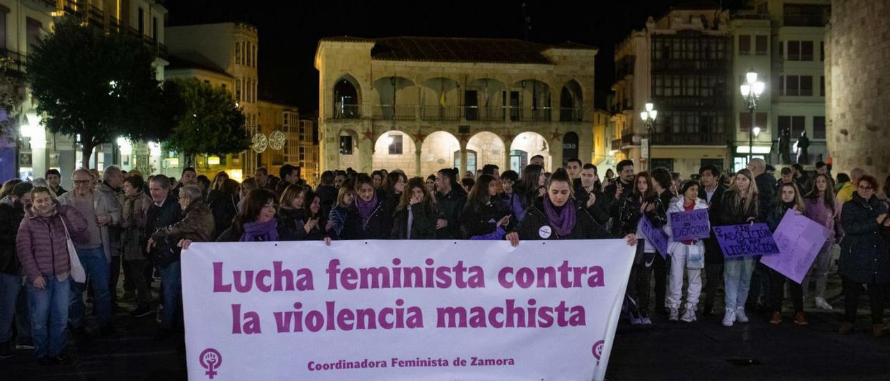 Concentración contra la violencia machista en Zamora capital.