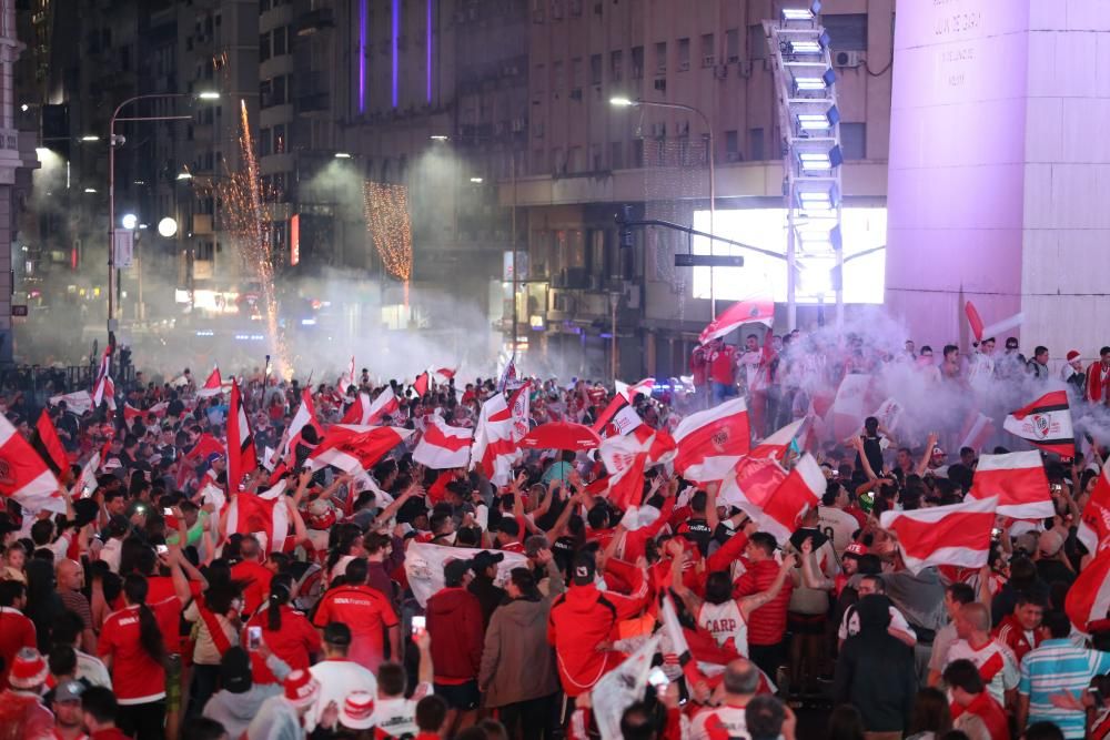 La afición de River celebra su victoria