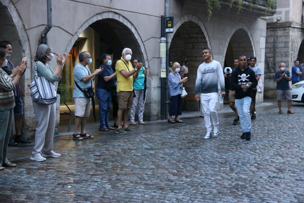 Unes 100 persones reben els acusats dels aldarulls postsentència a Girona