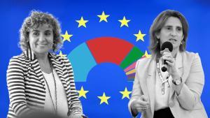 Dolors Montserrat y Teresa Ribera, candidatas del PP y del PSOE, respectivamente, a las Europeas.