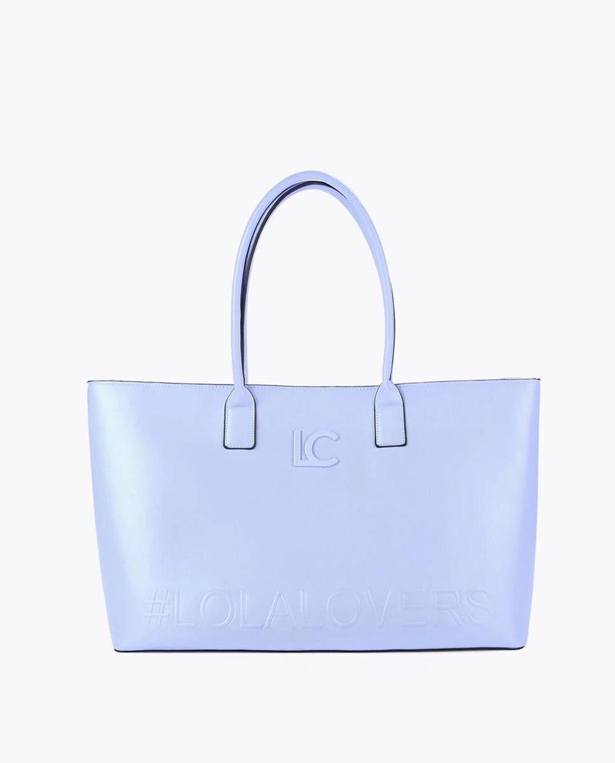 Bolso shopper azul de Lola Casademunt