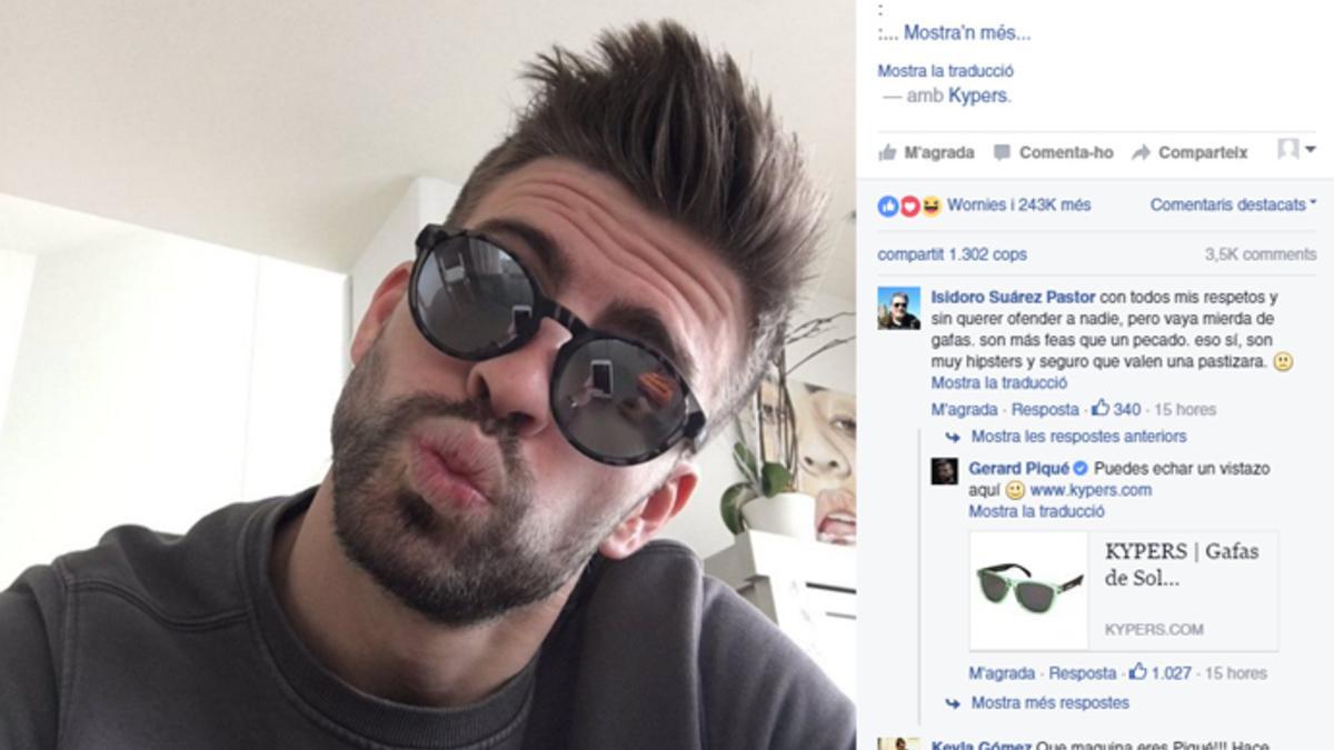 Piqué reapareció en las redes sociales