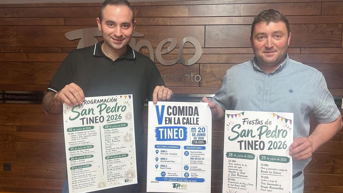 Los concejales Raúl Fernández y Pablo Fernández durante la presentación del evento.