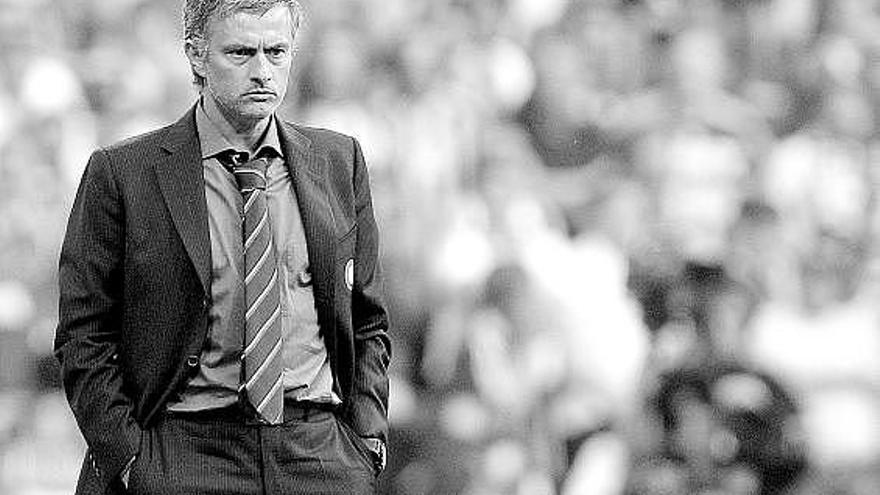 José Mourinho, en la final de la Liga de Campeones, en el estadio Santiago Bernabeu.