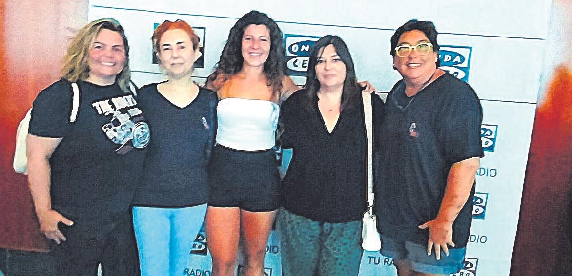 Emy Navarro, Ángeles Rodenas, Pakita Ruiz, Gema del Valle y Pepa Mateos.