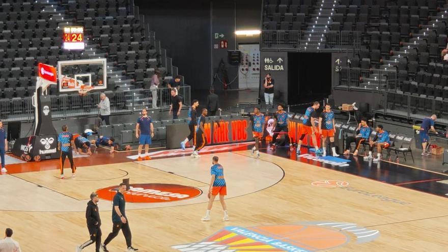 Entrenamiento previo al Valencia Basket - Panathinaikos