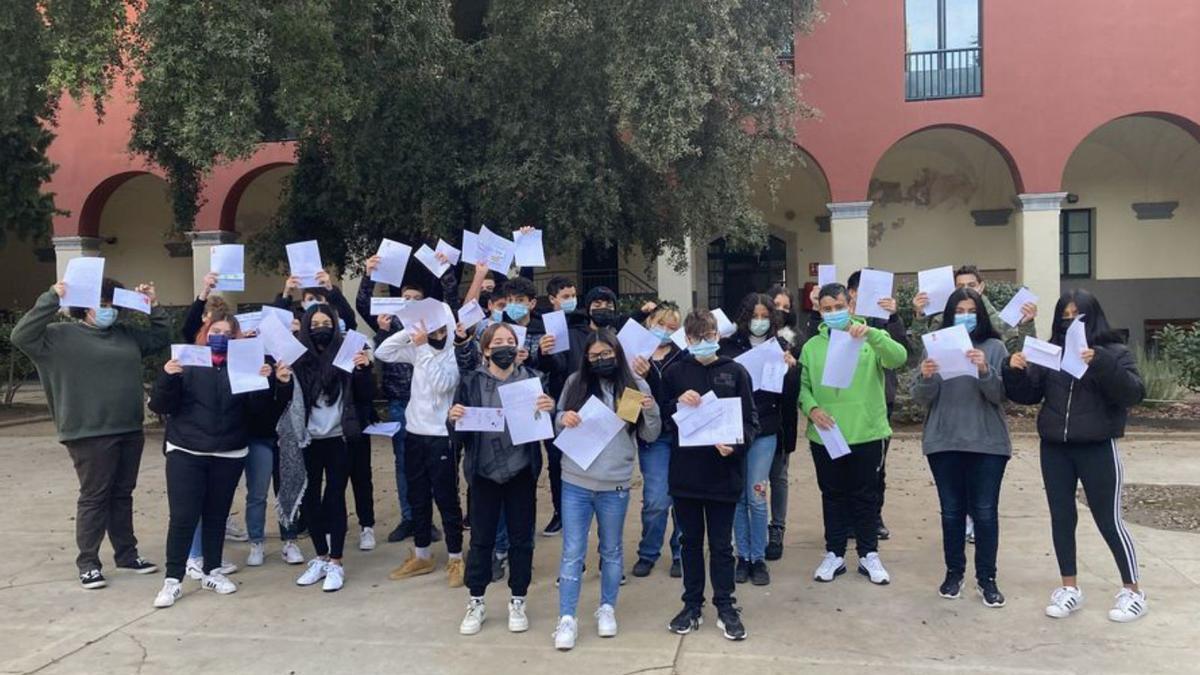 El grup d’alumnes de 3r d’ESO del Ramon Muntaner