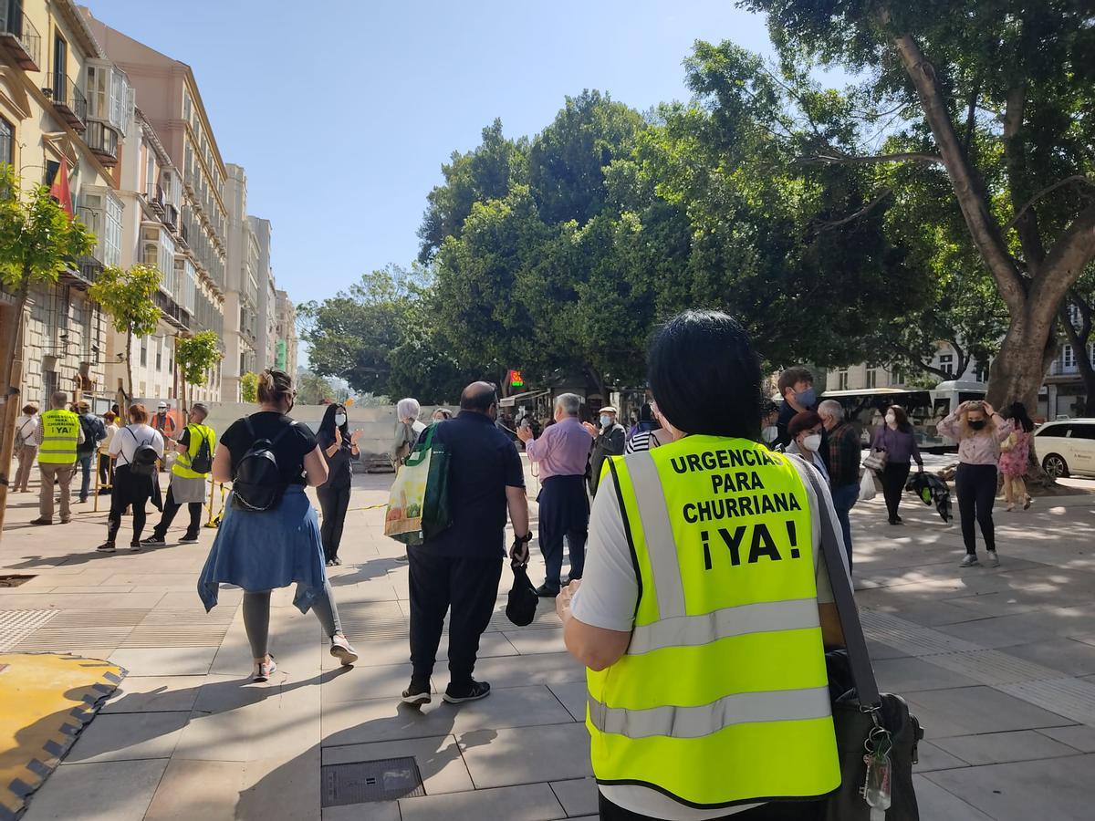 La representante vecinal Elvira Bernal en la cacerolada