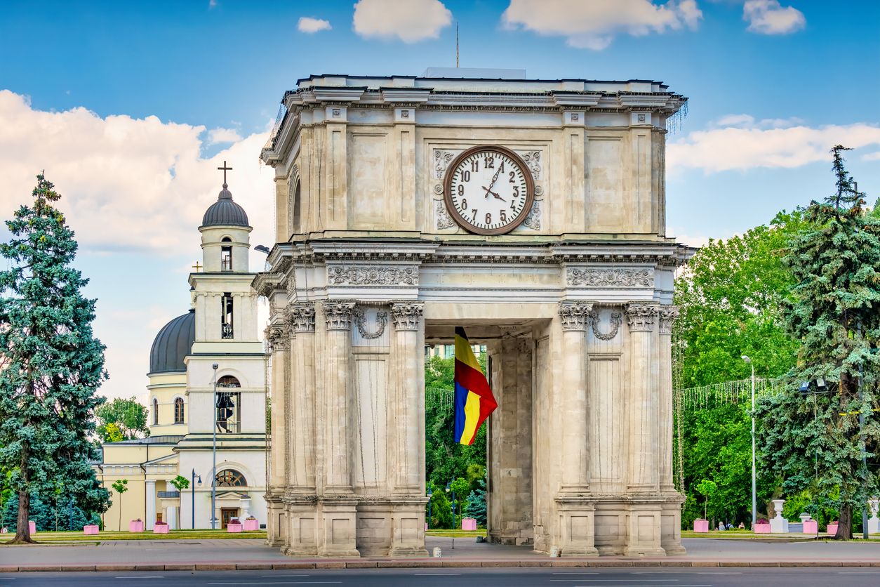 Arco triunfal centro de Chisinau Moldavia