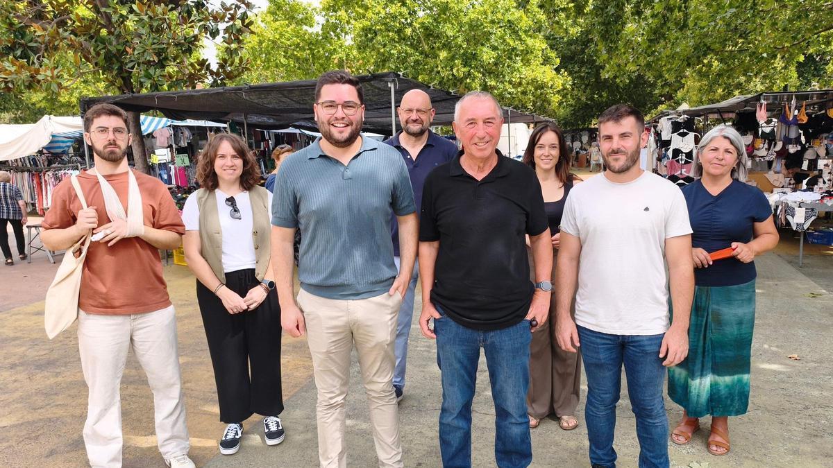 Baldoví, Calabuig y otros representantes de Compromís en la visita a Ontinyent.