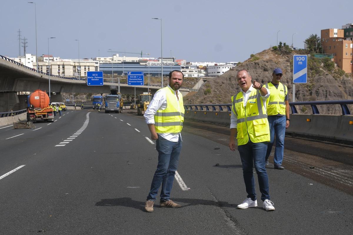 Comienzan las obras en la Circunvalación de Las Palmas de Gran Canaria (GC-3), en el tramo que atraviesa el barranco Guiniguada