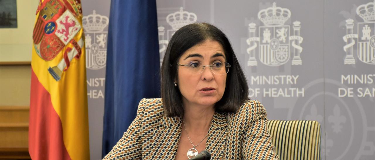 Archivo - La ministra de Sanidad, Carolina Darias, preside el Consejo Interterritorial del Sistema Nacional de Salud (CISNS). En Madrid (España), a 2 de noviembre de 2022.