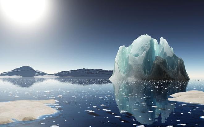 Glaciar en La Antártida