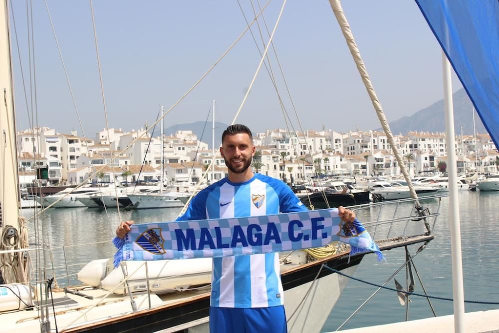 Presentación de Borja Bastón como jugador del Málaga CF.