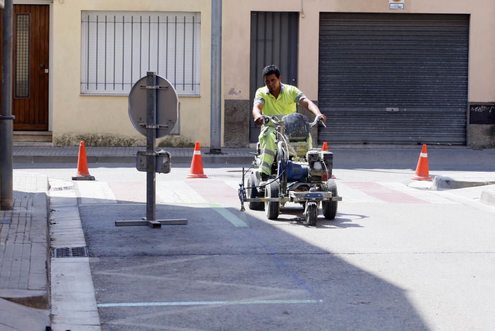 Preparació de les noves zones blaves i verdes de Salt