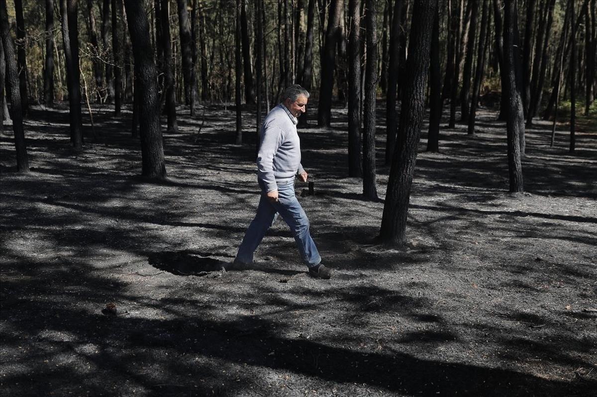 Rianxo después del incendio.