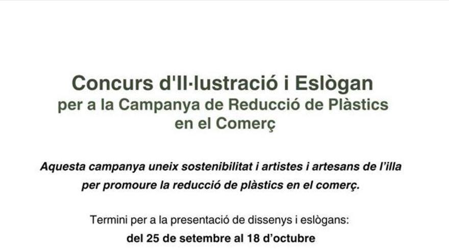 Comienza un concurso para elegir la ilustración y el eslogan de la campaña de reducción de plásticos en el comercio de Formentera