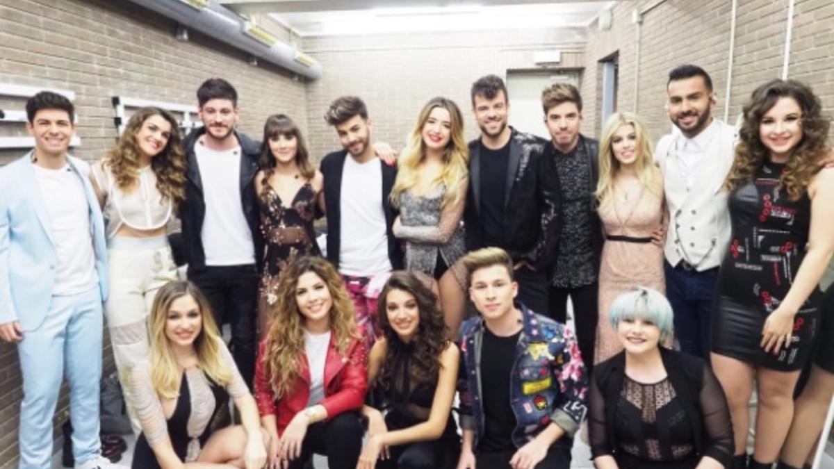 Los concursantes de 'OT 2017' en el Palau Sant Jordi