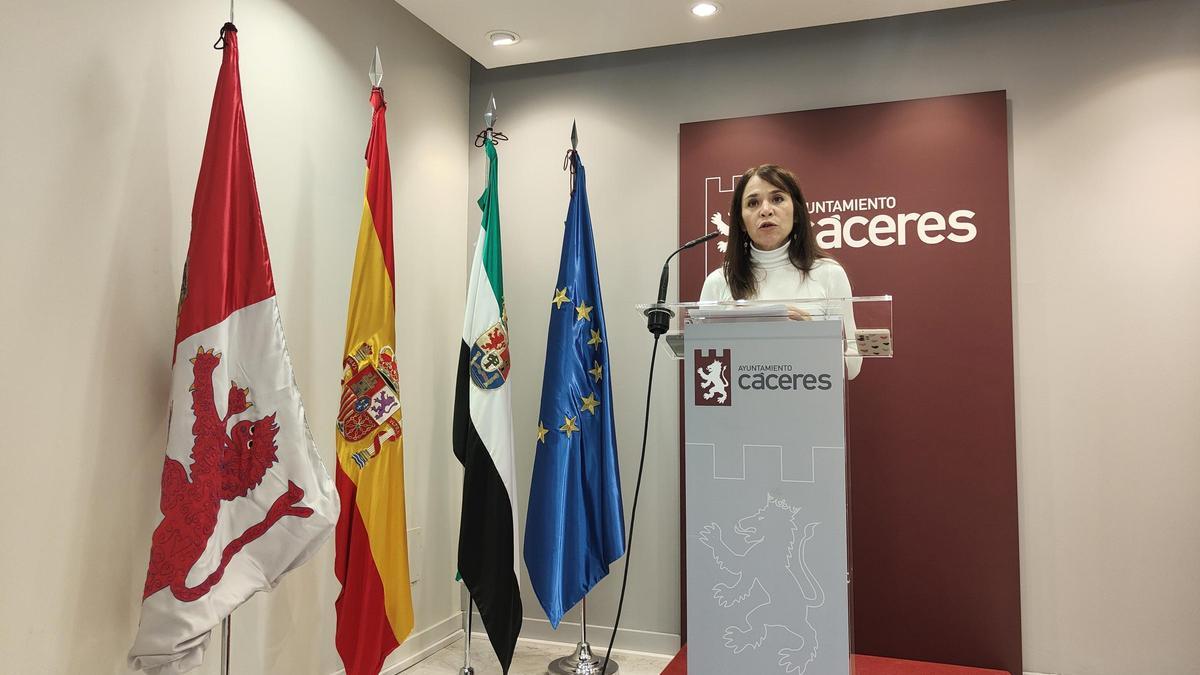 Belén Fernández, este martes en el ayuntamiento.
